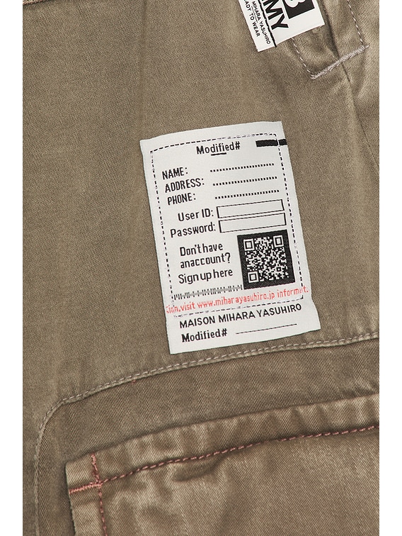 Maison MIHARA YASUHIRO Repair Cargo Trouser in Light Gray | FWRD