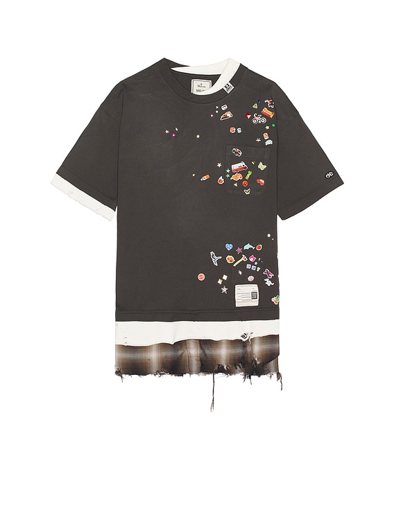 MIHARA YASUHIRO 国内買付 Triple Layered T-shirt Maison MIHARA YASUHIRO Triple Layered Tee in Black | FWRD