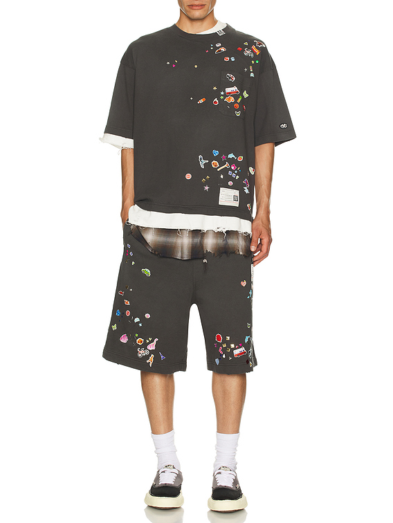 MIHARA YASUHIRO レイヤード風ダメージ加工プリントTシャツ MMY MIHARA YASUHIRO ダメージ ボロ オパール加工 Tシャツ② - メルカリ