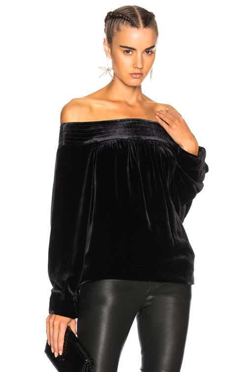 Marissa Webb Velvet Amelie Top in Dusk FWRD