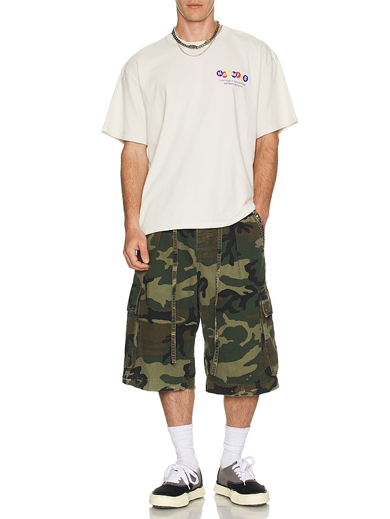 Nahmias Pleated Cargo Shorts in Camo | FWRD