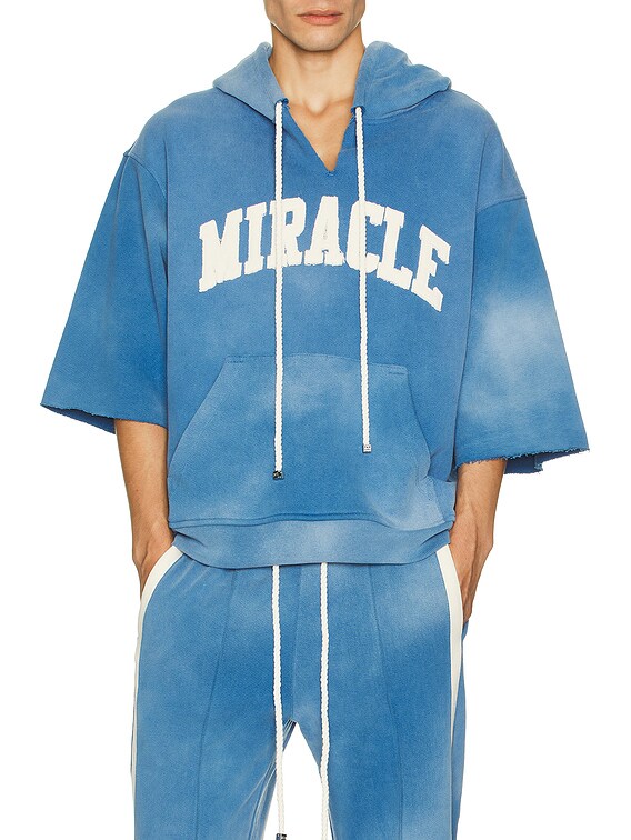 Nahmias Miracle Cut Off Hoodie in Worn Blue | FWRD