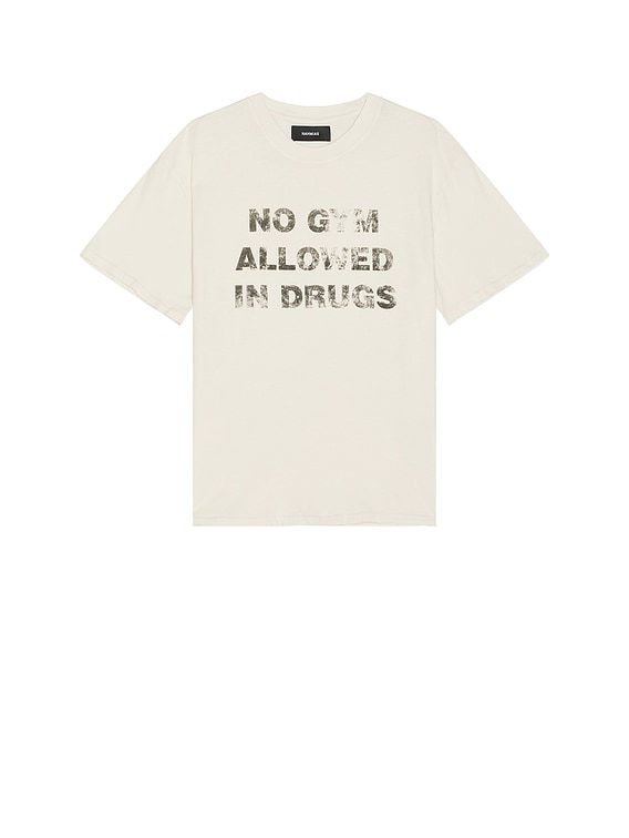 Nahmias No Gym Allowed Boxy T-Shirt in Egg White | FWRD