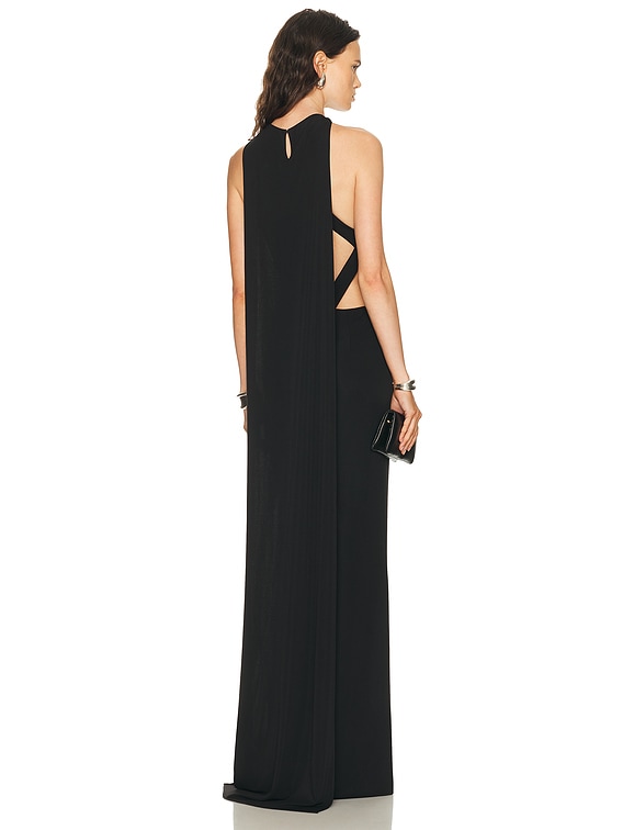 ILKYAZ OZEL Yoko Gown in Jet | FWRD