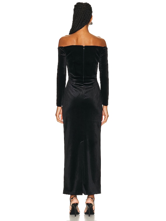 The New Arrivals by Ilkyaz Ozel Farah Dress in Panthere Noire | FWRD