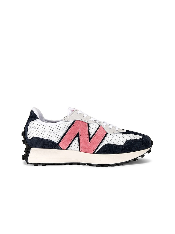 New Balance 327 in White & Natural Pink | FWRD