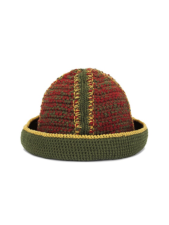 Nicholas Daley Hand Crochet Bucket Hat in Sienna, Mustard
