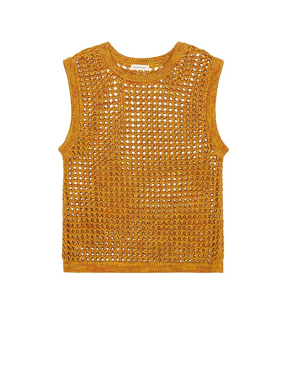 Nicholas Daley Crochet Vest in Orange Mustard | FWRD