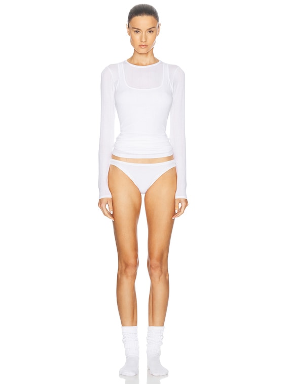 Negative Underwear Whipped Long Sleeve in White | FWRD