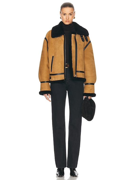 NOUR HAMMOUR Portia Jacket in Biscotti & Black | FWRD