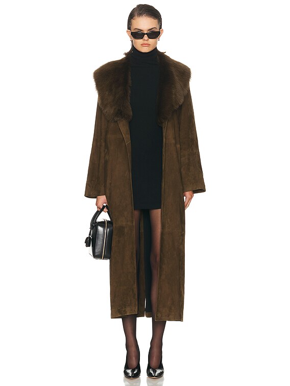 NOUR HAMMOUR BRIONA コート - Deep Olive | FWRD
