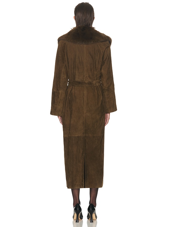 NOUR HAMMOUR BRIONA コート - Deep Olive | FWRD