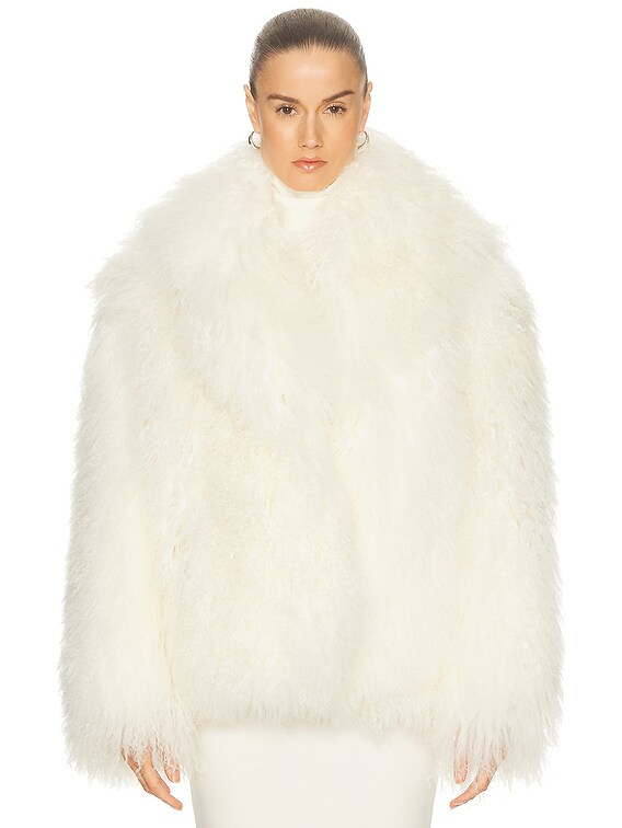 NOUR HAMMOUR Mirja Jacket in Ivory | FWRD