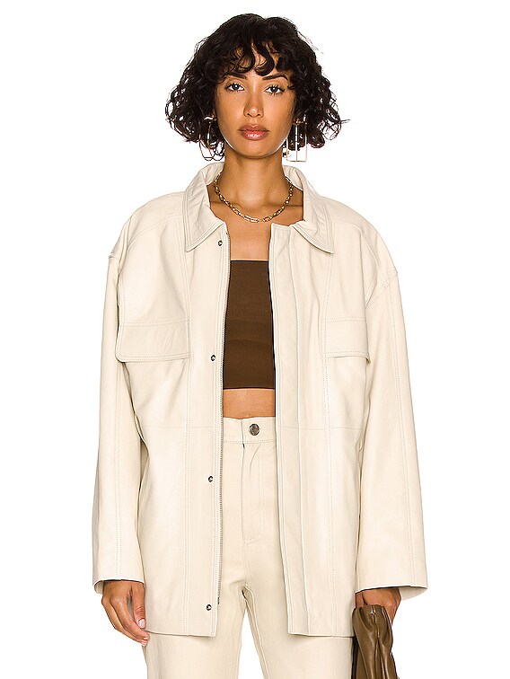NOUR HAMMOUR Zakary Jacket in Porcelain | FWRD
