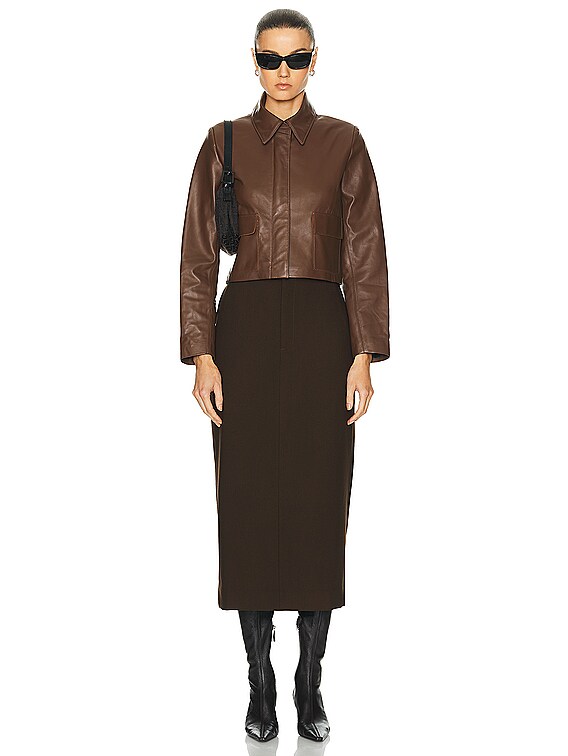 NOUR HAMMOUR Bleeker Jacket in Cinnamon | FWRD