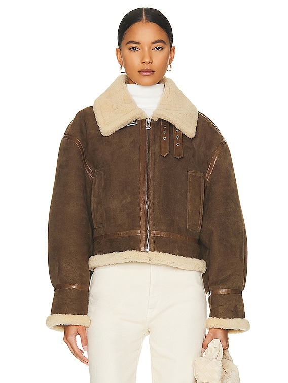 nour hammour shearling coat