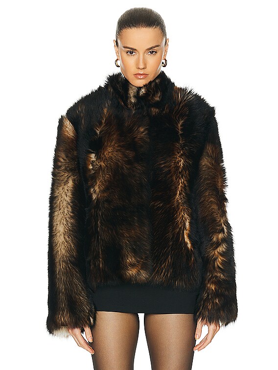 NOUR HAMMOUR Reina Jacket in Wild Brown | FWRD