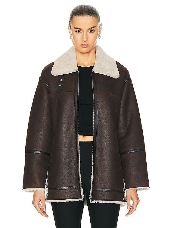 NOUR HAMMOUR Horizon Jacket in Chocolat Fondant & Cream | FWRD