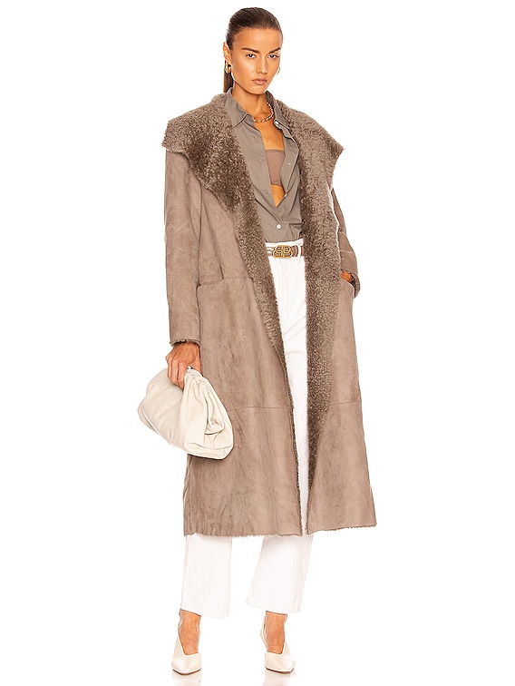 nour hammour shearling coat