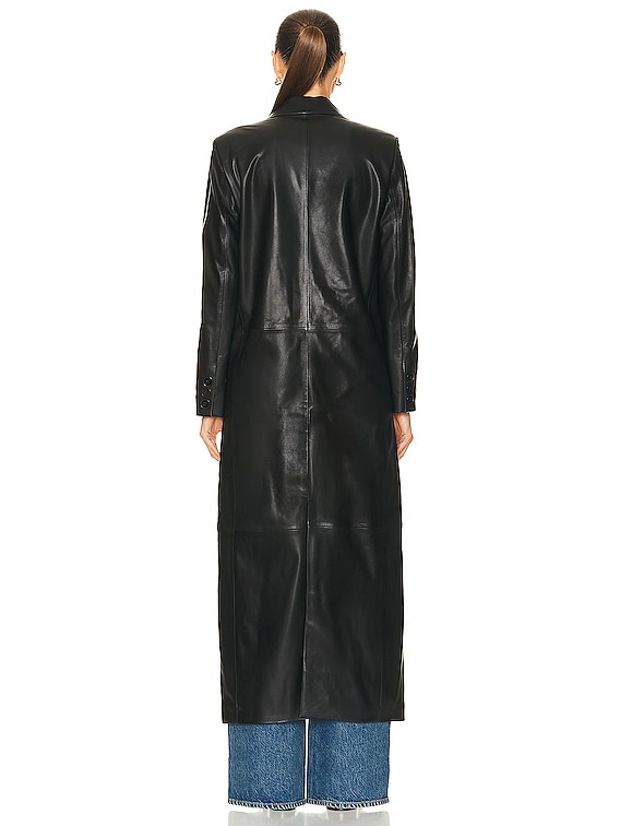 NOUR HAMMOUR Misha Coat in Black | FWRD