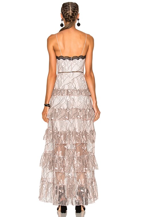 nicholas iris lace gown black