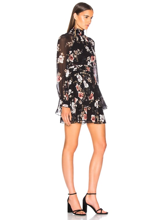 nicholas high neck mini dress