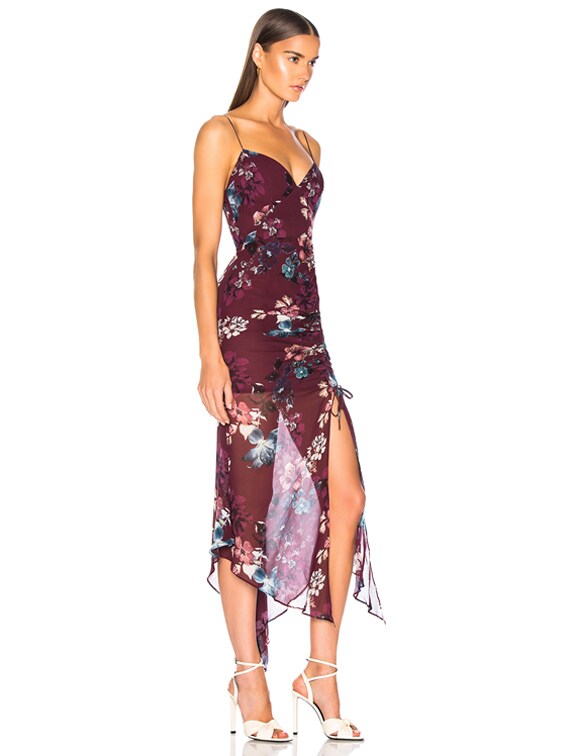 nicholas burgundy floral dress