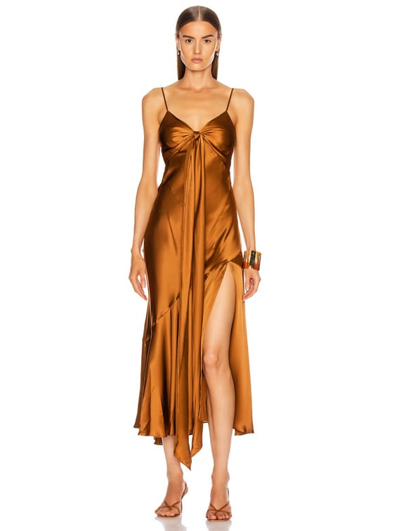 bronze dress