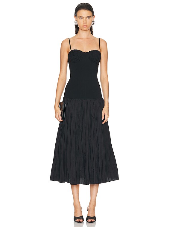 open lace back dress Carve Sleeveless Drop-Waist Pleated Maxi Dress main image 0