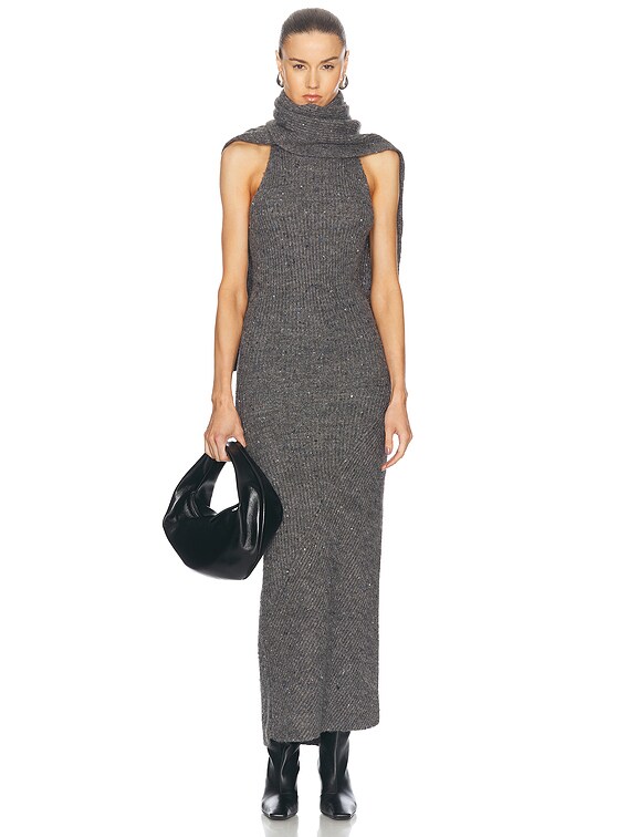 NICHOLAS Kiandra Sleeveless Turtleneck Knit Dress in Charcoal | FWRD