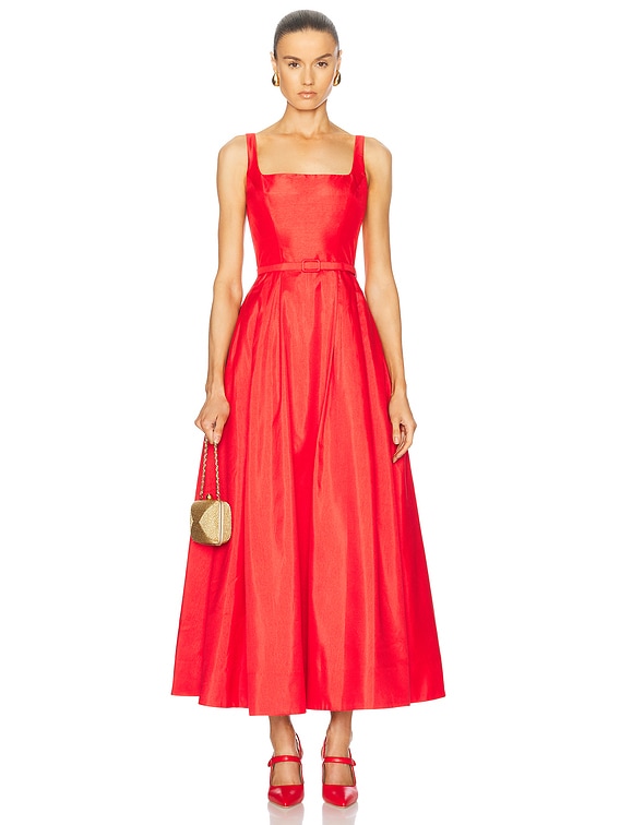 NICHOLAS Sorelle Sleeveless Hourglass Midi Dress With Belt in