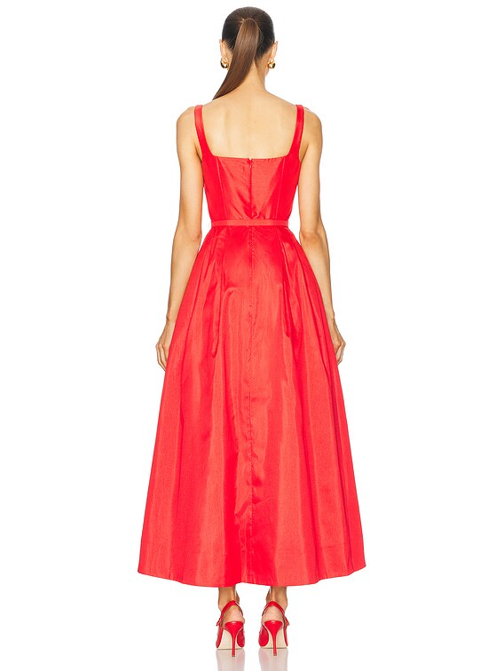 NICHOLAS Sorelle Sleeveless Hourglass Midi Dress With Belt