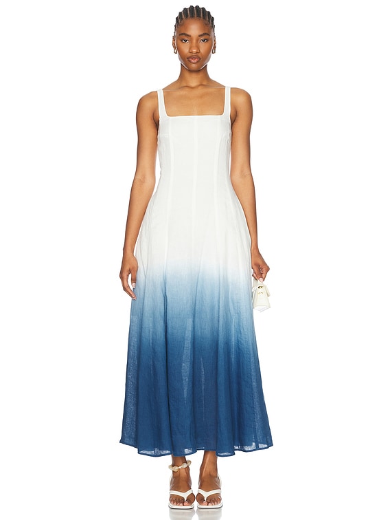 Athena Sleeveless Panelled Midi Dress With Godets