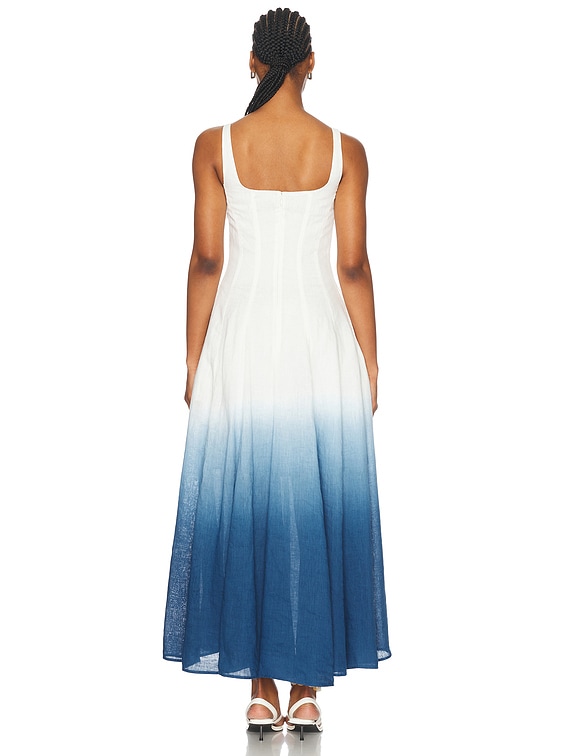 Athena Sleeveless Panelled Midi Dress With Godets