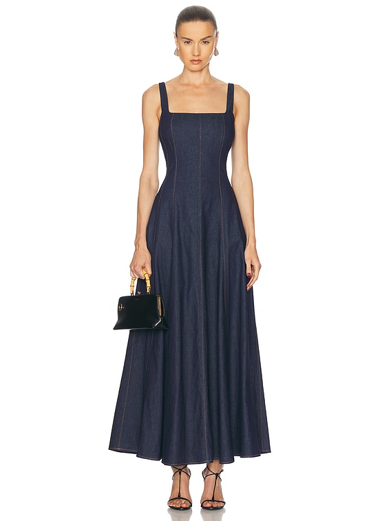 Athena Sleeveless Paneled Midi Dress