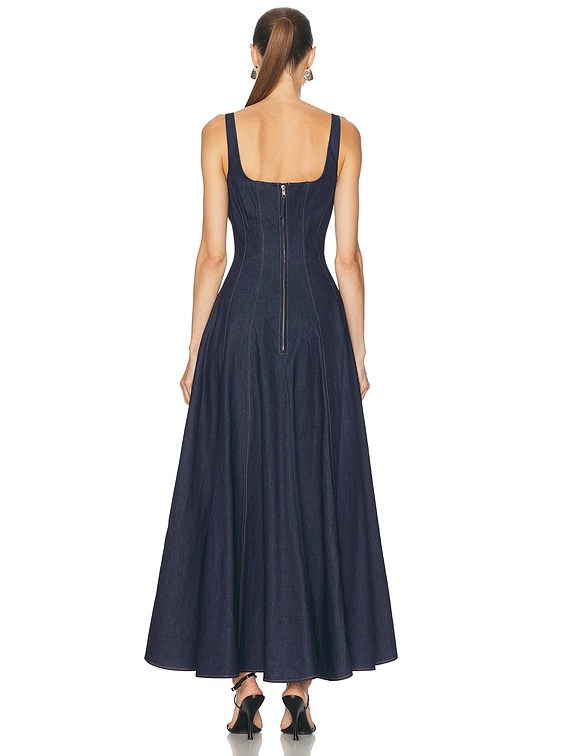 Athena Sleeveless Paneled Midi Dress