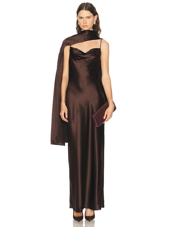 Gown Maxi Nicole Miller Structured Cape Dress Designer Dresses Nicole Miller Dresses Canada Off Shoulder Gown