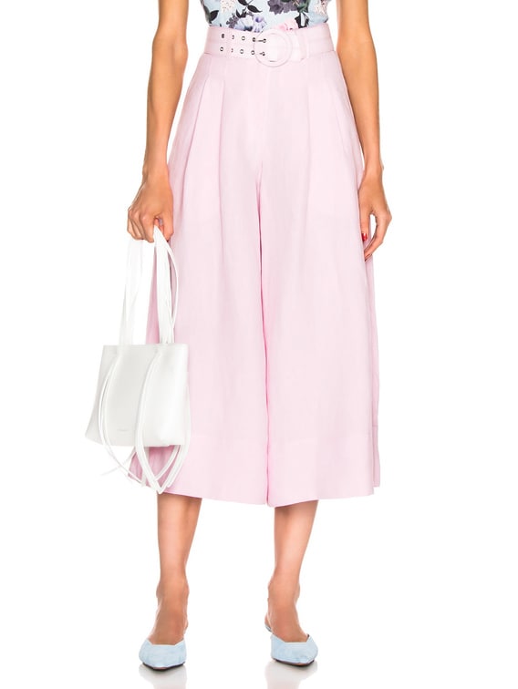 Veronika Maine Double Weave Belted Pant In Hot Pink | MYER