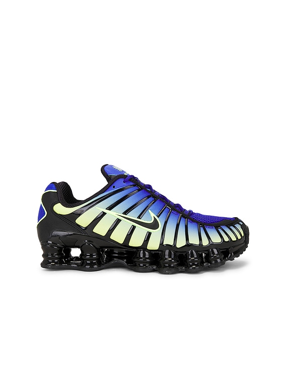 Nike Shox TL Sneaker in Lapis, Black, & Volt Ice | FWRD