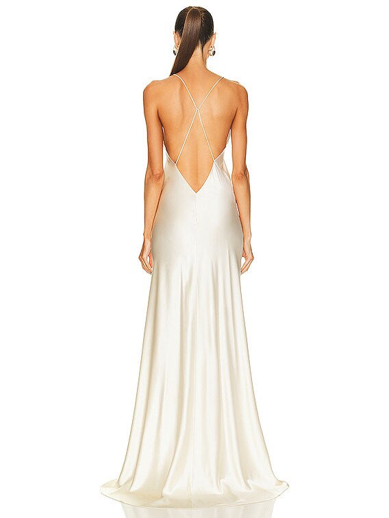 NILI LOTAN Katie Gown in Ivory | FWRD