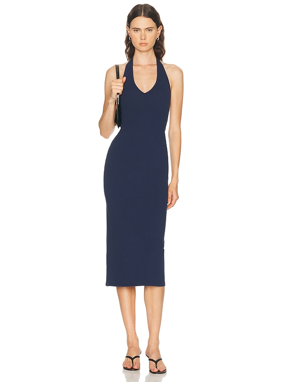 admiral blue dress Buy Ordinaree Admiral Blue Backless Cotton Dress For Women Online