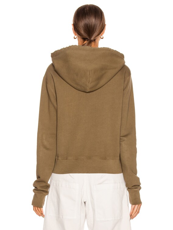 army green zip up hoodie