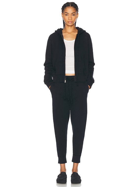 NILI LOTAN Callie Zip Up Hoodie in Dark Navy | FWRD