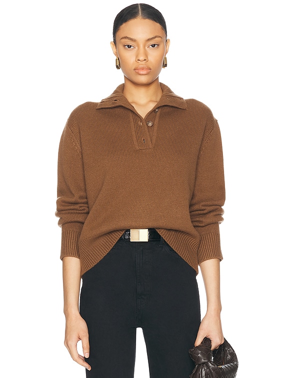 NILI LOTAN Renata Sweater in Coffee | FWRD