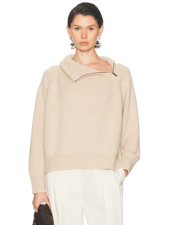 NILI LOTAN Raelynn Sweater in Parchment | FWRD