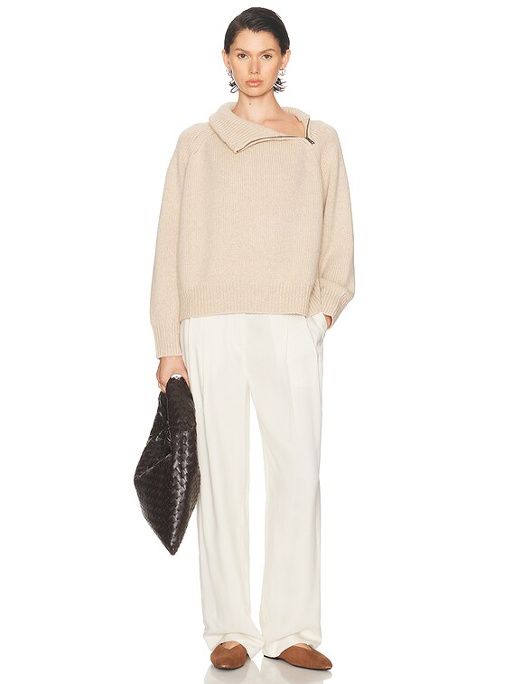 NILI LOTAN Raelynn Sweater in Parchment | FWRD