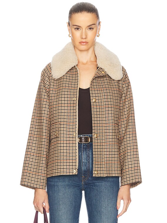 NILI LOTAN Apolin Parka in Large Oak Check | FWRD