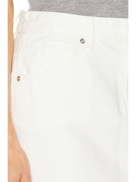 NILI LOTAN Ozzy Denim Skirt in Cream | FWRD