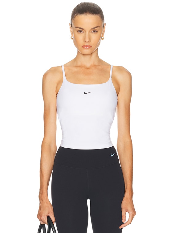 ★ Nike★ One Fitted Dry Fit Crop Tank Top W White Black FN Nike Dri-FIT Tank Top in White & Black | FWRD