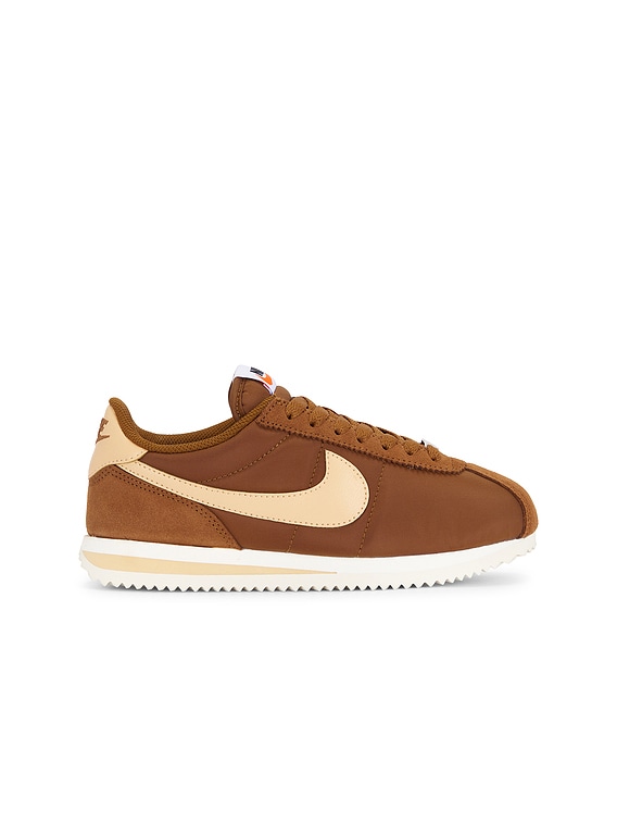 Nike Cortez Textile Sneaker in British Tan, Orange Chalk, Sail